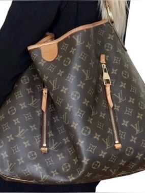 Louis Vuitton Delightful GM Monogram Canvas Tote in Brown and Tan